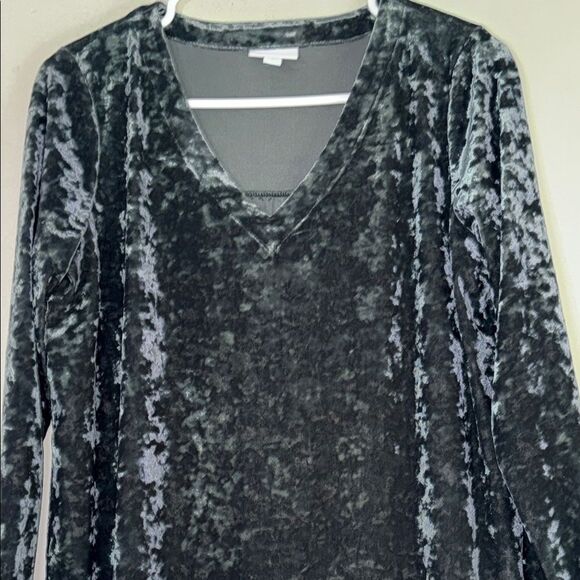 J.Jill Emerald Green Long Sleeve Velvet Blouse - Picture 6 of 10